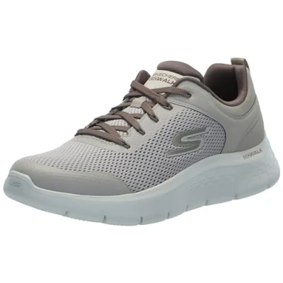 Image de Skechers Homme Go Walk Flex Indépendant Baskets, Textile synthétique Brun Clair, 46 EU