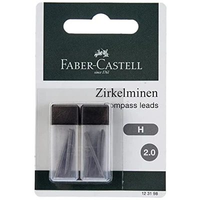 Image de Faber Castell 123198 12 mines en graphite de compas, 2 mm