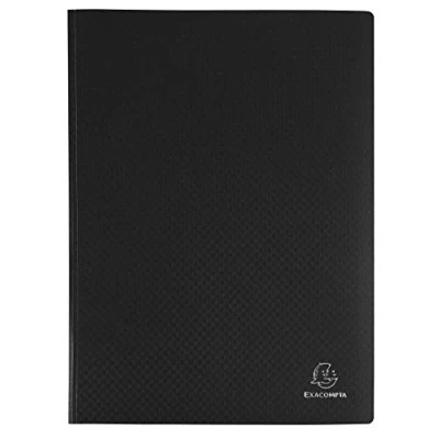 Image de Exacompta Réf. 8861E 1 Protège documents OPAK 60 pochettes cristal lisse 120 vues pour format A4 dimensions 24 x 32 cm couverture en polypro semi rigide couleur noir