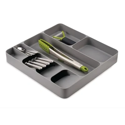 Image de Joseph Cutlery Tray Organiser with 8 sections DrawerStore Grey 39 x cm