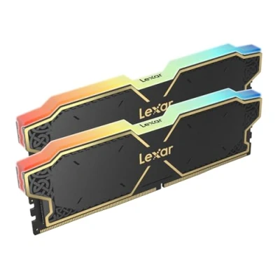 Image de Lexar Thor RGB DDR5 RAM 32Go Kit (2x16Go) 6000 MHz, DRAM UDIMM 288 Pin PC Mémoire de Bureau, Ordinateur Haute Performance pour Intel XMP 3.0/AMD Expo, 1.35V (LD5U16G60C38BG RGD)