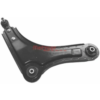 Image de METZGER 58030002 Bras de suspension avec rotule suspension, support en caoutchouc Essieu avant droit, inférieur barre oscillant transversal