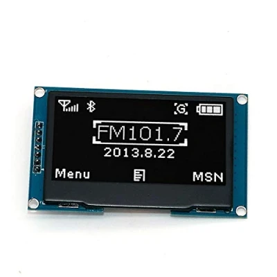 Image de DollaTek Module d&#039;affichage à OLED 128X64 IEE Interface de périphérique série IIC I2C pour UNO R3 Police Blanche