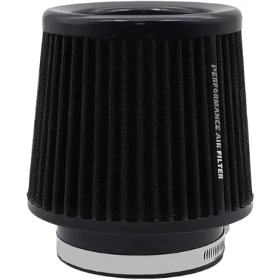 Image de Filtre à air universel de voiture rechange pour 76 mm, 89 101 mm Kit d&#039;admission froid haute performance Lavable et réutilisable Noir