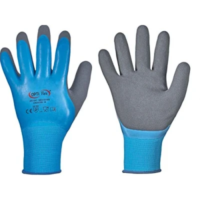 Image de Gant Man. Gants de travail entièrement enduits Aqua Guard Convient pour un usage alimentaire Taille 7 11, bleu… (9)