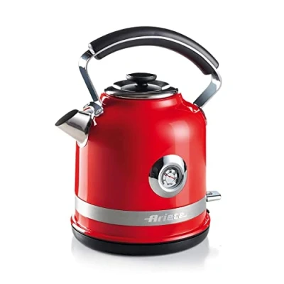 Image de Ariete 2854 Bouilloire moderne, capacité 1,7 L, 1.850 W, base sans fil à 360, filtre amovible, rouge
