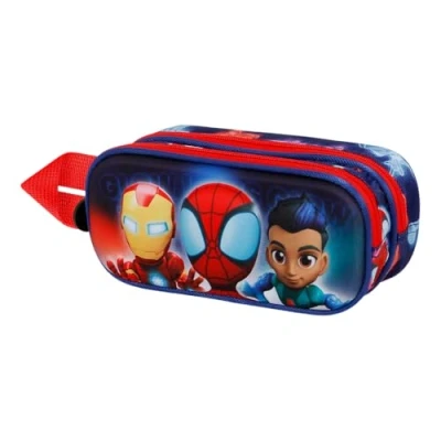 Image de Karactermania Spiderman 3D Double Trousse multicoloured pour enfants, Taille: One Size, Multi coloured
