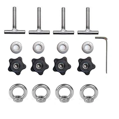 Image de Pour T5 T6 Lot de 4 supports fixation en acier inoxydable, rail verrouillage Multiflexboard