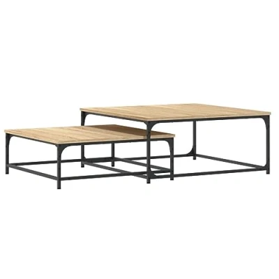 Image de vidaXL Tables Console gigognes 2 pcs chêne Sonoma Bois d&#039;ingénierie