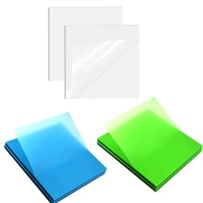 Image de JJiaoLinin Transparent Sticky Notes,200 Pcs Notes Autocollantes Transparentes Set de Adhésives Réutilisable Étanche Stickers pour la lecture, l&#039;étude, maison, le bureau