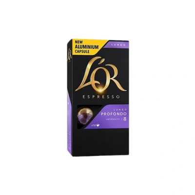Image de L&#039;Or Espresso Lungo Profondo intensité 8 Café Capsules X10 compatibles Nespresso®*