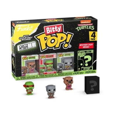 Image de Funko Bitty Pop! Teenage Mutant Ninja Turtles Splinter, Raphael, Rocksteady et Une Mini Figurine Mystère en Surprise 2.2 Cm TMNT Collectionnable Étagère Empilable Incluse Idée de Cadeau