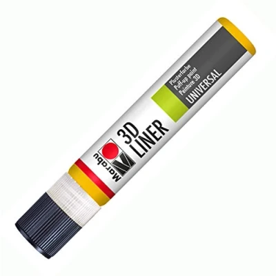 Image de Marabu Peinture à Relief 3D Liner, Jaune Moyen 3D, 25 ML