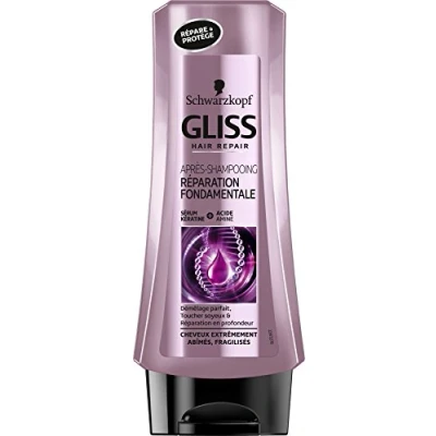 Image de Schwarzkopf Gliss Après Shampooing Réparation Fondamentale 200 ml Lot de 3