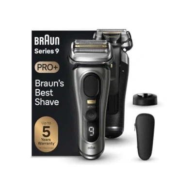 Image de Braun Series 9 PRO+ 9515s, Rasoir Électrique Pour Homme, 5 Éléments De Rasage, Tondeuse Précision Intégrée, Base Recharge, Étanche, 60 Min D&#039;autonomie, Fabriqué En Allemagne, Graphite