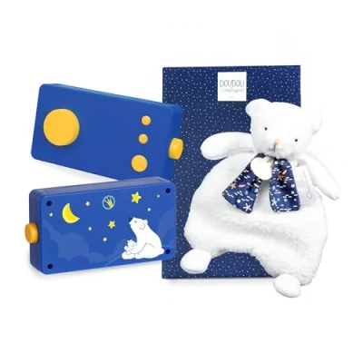 Image de Lunii Ma 1ère + Doudou Ours Luminescent Conteuse 50 comptines et bruits Blancs Fabriquée en France