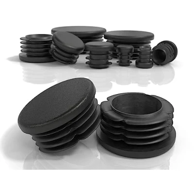 Image de PD® Bouchons à lamelles Ronds 50mm pour Tube Rond Embouts PE Bouchon Pied de Chaise Carré Tubes Métalliques, Chaises, Canapés, Tables et étagères 20 pcs.
