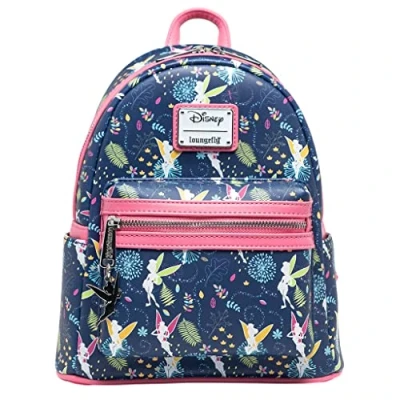 Image de Loungefly Disney Sac à dos rose Fée Clochette phosphorescente pour femme Multicolore Taille unique, multicolore, unique