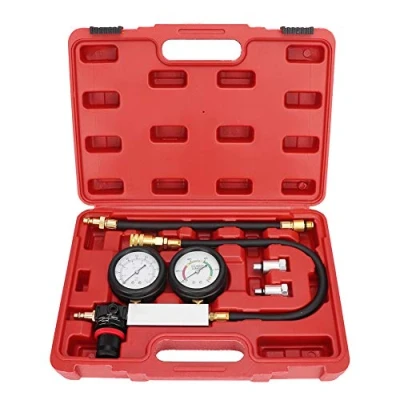 Image de Appareil de contrôle fuite cylindre Suuonee, kit détecteur compression manomètre double d&#039;appareil 0 7bar/0 100psi