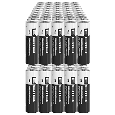 Image de EEMB ER14505 AA 3,6V Lithium Battery Li SOCL₂ Non Rechargeable SB AA11 LS14500 TL 5903 ER14500 2700mAh pour Compteur d&#039;électricité d&#039;eau Gaz PLC Équipement d&#039;installation Batterie générique (100)