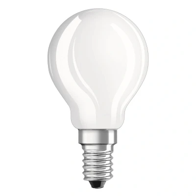 Image de Osram LED BASE CLASSIC P / Lampe LED, de forme sphérique: E14, 4 W, 220…240 V, 40 W remplacement, Warm White, 2700 K, 2pack