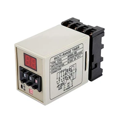 Image de Telituny relais temporisé double mode, AH3 DM Mode 0.01S 99H affichage LED pour la mécatronique de contrôle automatique à télécommande (CA 220V)