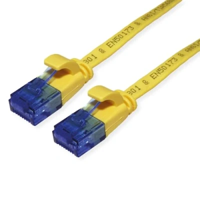 Image de Value Câble Patch Cat.6A (Class EA) UTP, Extra Plat, Jaune, 1,5 m