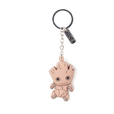 Image de Bioworld Porte clés Marvel Comics Guardians of The Galaxy Vol.2 Groot Character 3D en caoutchouc (Ke020307Gog) 16 cm Multicolore, 23 cm, 8718526230680