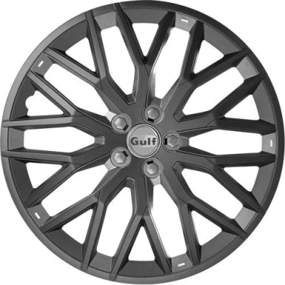 Image de GULF E16GT40.BG Enjoliveur GT40, Noir/Gris, Set de 4, 16&quot;