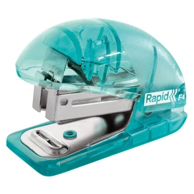 Image de Esselte Rapid Mini Agrafeuse, Rechargeable par le Haut, Capacité 10 Feuilles, Ôte Agrafe Intégré, Maison / Bureau École, Agrafes Incluses, Gamme Colour&#039;Breeze, Bleu, 5001327