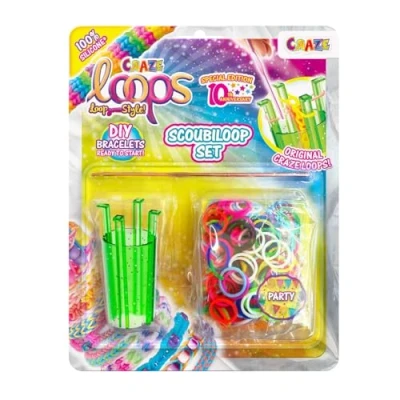 Image de CRAZE LOOPS BAG SCOOBILOOP Accessoire à tisser pour bracelet élastique enfant , Fabrication Bijoux elastique