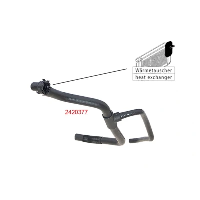 Image de METZGER 2420377 Durite De Refroidissement EPDM (éthylène propylène diène caoutchouc) RENAULT: MASTER 3 Kasten, 3, Bus
