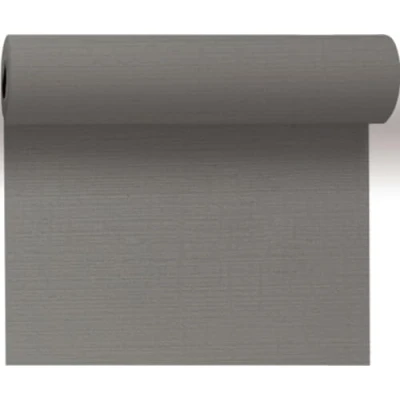Image de Duni Chemin de Table Tête à en Evolin perforé Tous Les 1,20 m Gris Granite uni 41 x 2400 cm