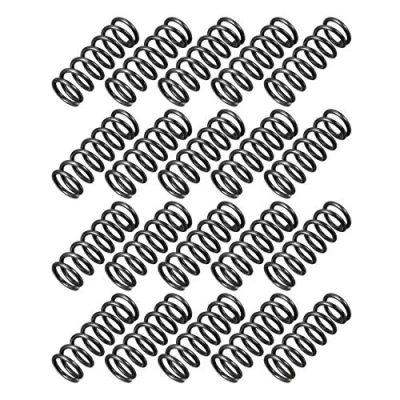 Image de sourcing map Compression Ressort 1.2mm Fil Diamètre, 9mm OD, 25mm Libre Longueur Acier Extension Noir 20Pcs