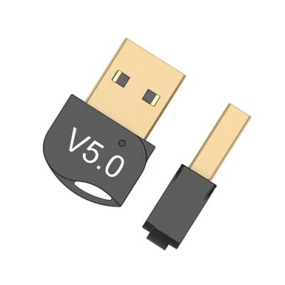 Image de Dongle Bluetooth V5.0 Clé pour PC Adaptateur Carte USB Manette de Jeu Casque Écouteur Enceinte Souris Clavier Imprimante Compatible avec Windows 11 10 8.1 7 (Noir)