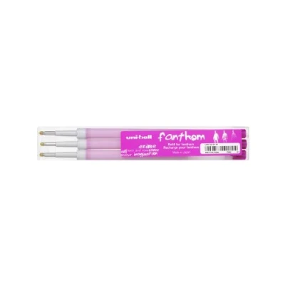 Image de Uni ball Fanthom UFR122/07 RE Set de 3 Recharges Roller 0,7 mm Encre Thermosensible Rose