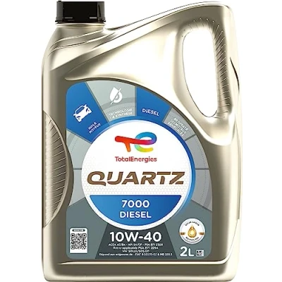 Image de TotalEnergies Quartz 7000 Diesel 10W 40, Huile moteur, 2 litres