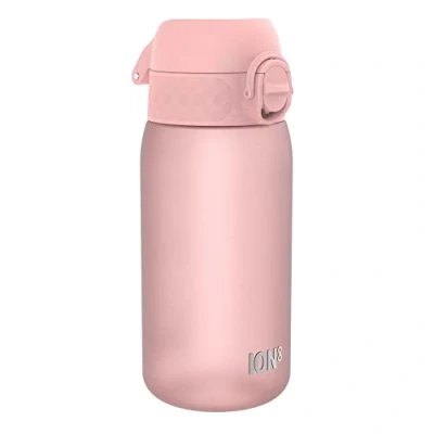 Image de Ion8 Gourde Enfant, 350ml, Anti Fuite, Facile à Ouvrir, Verrouillage Sécurisé, Lavable en Lave Vaisselle, Sans BPA, Poignée de Transport, Nettoyer, Carbone Neutre, Rose