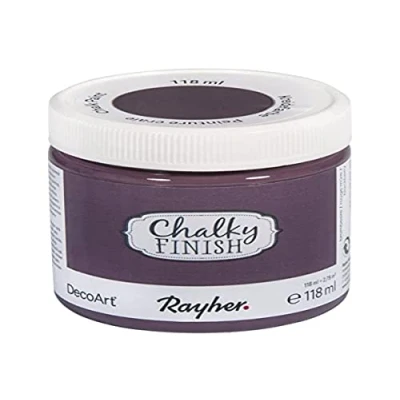 Image de Rayher Chalky Finish Peinture craie, look shabby chic 118ml rouge mûre, 38867304
