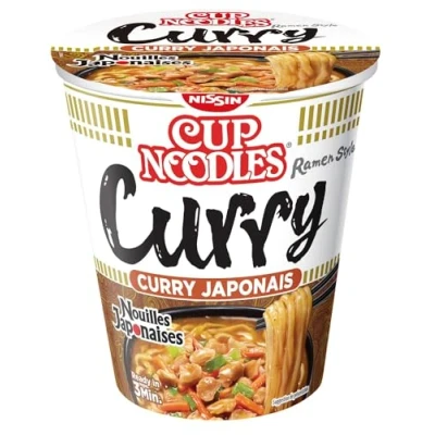 Image de NISSIN Nouilles Japonaises Saveur Spicy Curry 1 carton de 8 cups 67g