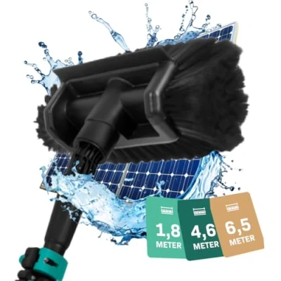 Image de Brosse à Laver télescopique 1,80 m Comprend Une Multi usages, Un Tuyau et Distributeur de Savon