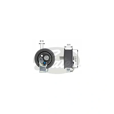 Image de GATES FleetRunner Micro V Stretch Fit T43065 Poulie tendeur, courroie crantée AUDI: A6 C5 Avant, A4 B5 Cabriolet B4
