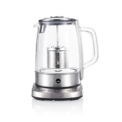 Image de Wilfa CHA Théière électrique 2200 watts, capacité de 1,25 litre, couvercle d’infusion avec filtre, 4 réglages température, argenté