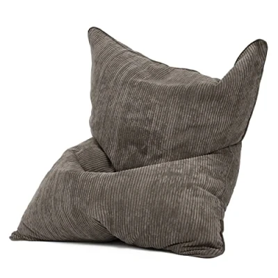 Image de Green Bean© XXL Pouf en Velours Côtelé 370 litres Remplissage de Perles EPS Doux Moelleux Robuste &amp; Tissu Lavable Coussin Sol Repos Siège