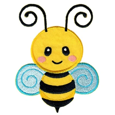 Image de PatchMommy Patch Écusson Brodé Thermocollant en Forme de Abeille Pièce Brodée à Coudre ou Coller au fer Repasser pour Enfant et Bébé