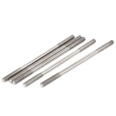 Image de sourcing map Goujon Double Extrémité Fileté Vis Boulon 304 Inox Acier M4 x 80mm 5Pcs