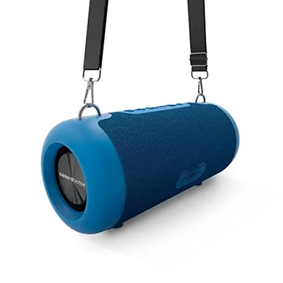 Image de Energy Sistem Urban Box 6 Navy (Enceinte Bluetooth puissante Conforme à la Norme IPX6 Haut Parleur Cylindrique,de 40 W, TWS, Technologie sans Fil Bluetooth® 5.0 Power Bank Splashproof, Audio in) Bleu