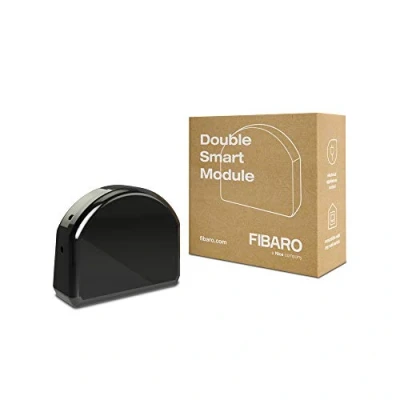 Image de FIBARO Double Smart Module, Z Wave Plus Commutateur intelligent à contact sec deux canaux pour appareils, FGS 224