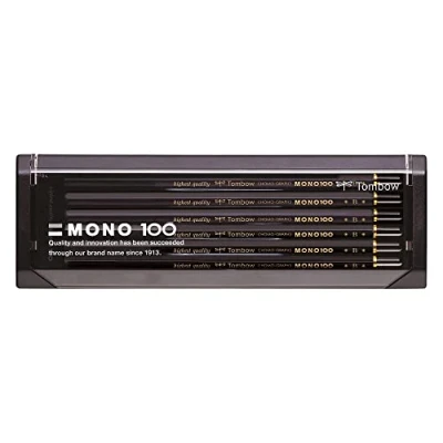 Image de Tombow MONO 100 B Lot de 12 Crayons graphite 100, dureté