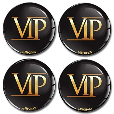 Image de Biomar Labs® 4 x 70mm Autocollant 3D en Silicone pour Cache Moyeu, Enjoliveurs, Centre de Roue Caches Emblème VIP A 5070